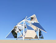 The Folding Mirrors Pavilion, a new kind of interactive architecture.