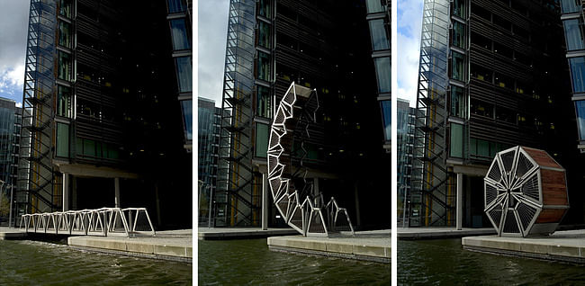 Heatherwick Studio - Rolling Bridge, London, 2002–2004. Photo: Steve Speller.