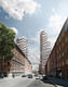 Rendering of OMA's proposed twin skyscrapers for Stockholm (Image: OMA)