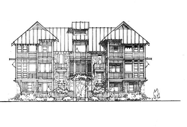 HARBOR SIDE ELEVATION - ORIGINAL CONCEPT