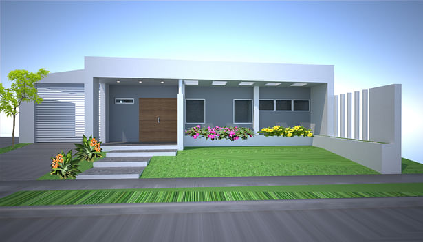 3D Perspective - Front Elevation 