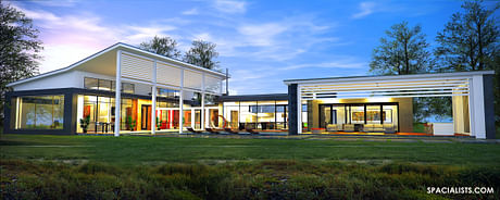 3D RENDERING - MODERN CAPE COD DESIGN .. www.spacialists.com