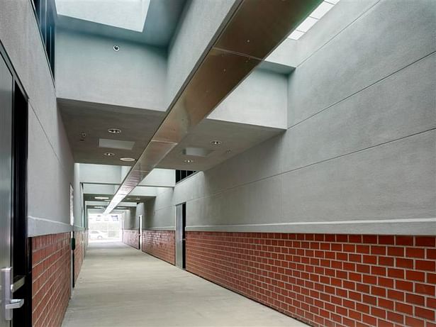 Daylighting at Science Building central corridor