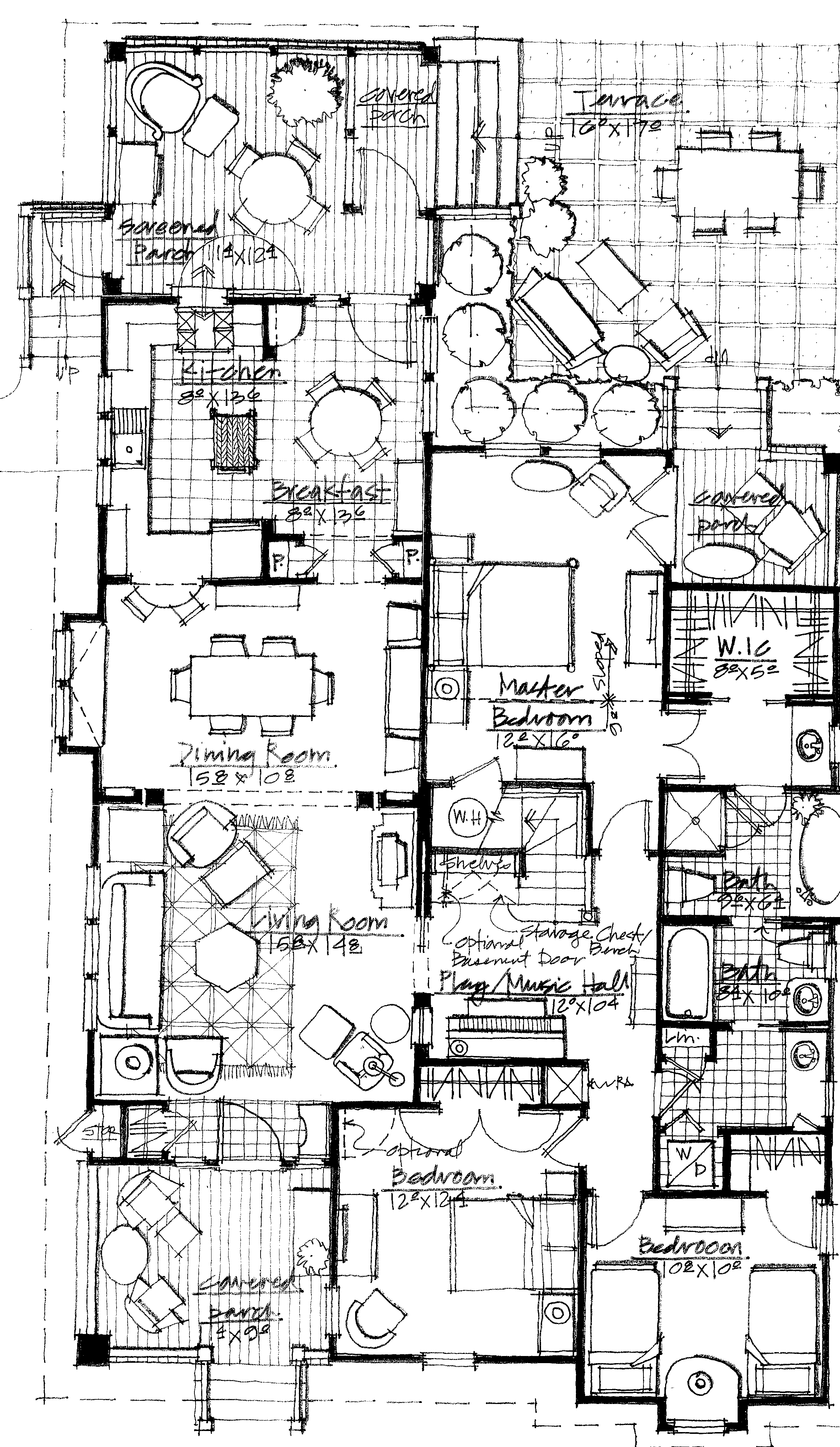 Small Corner Bungalow- First Floor Plan