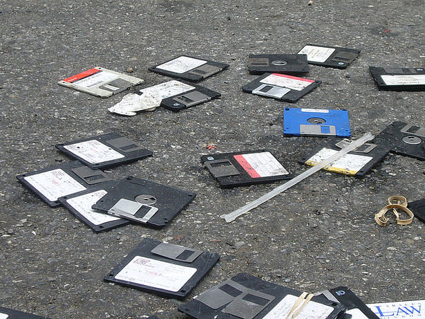 Floppy Disks In The Street by Jonathan Harford 