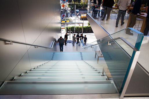 $33,333 treads and risers: Apple's staircase in Union Square. Image: CNET.