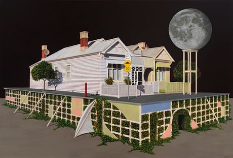 Luna, 2015, oil on canvas, 77 x 112 cm, from the recent exhibition, 'The Animated House', Hill Smith Gallery, Adelaide, South Australia.