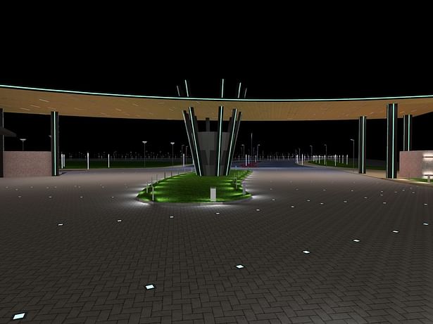 Entry gate feature Lighting Design