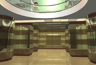 Commercial building lobby 