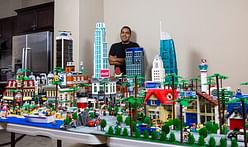 See downtown Los Angeles in Legos