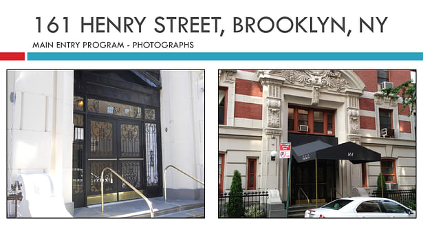 161 Henry Street - Main Entry Program 