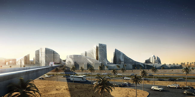 AECOM mixed-use building in Dubai. Image courtesy of Peter Zellner.