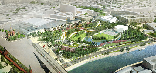 Zaryadye Park design scheme by Team TPO Reserve - 2nd-place entry. Image: Team TPO Reserve.