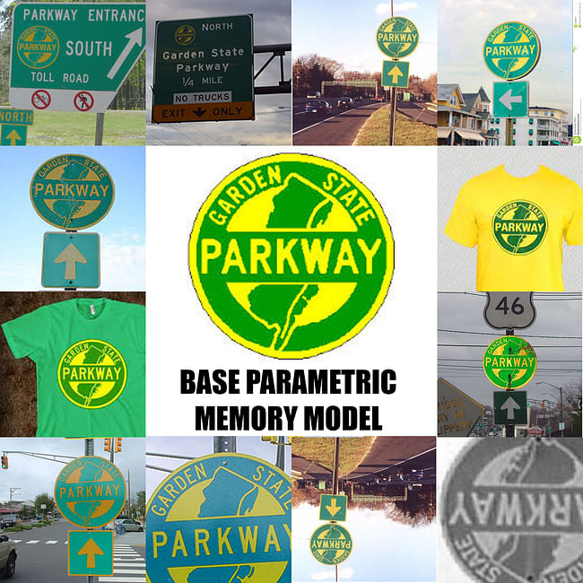parametric memory of garden state parkway sign