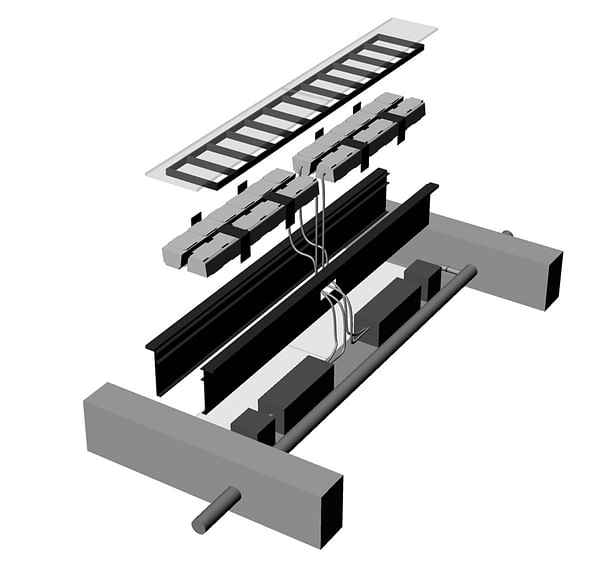 AWA's 3D Modeling for Early Iteration of 'Tube' Lighting Detail 