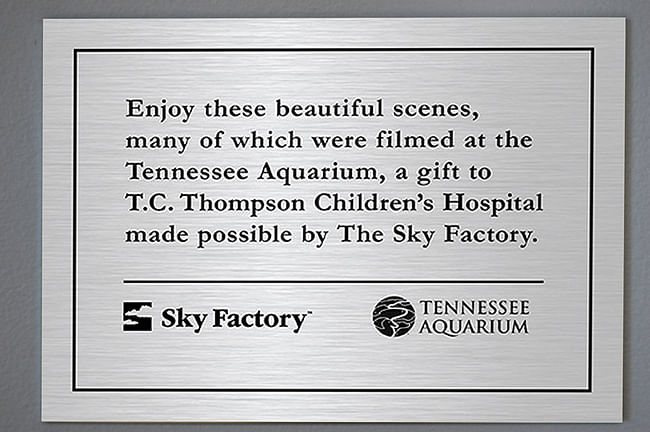 Caption on the official plaque below the installation.