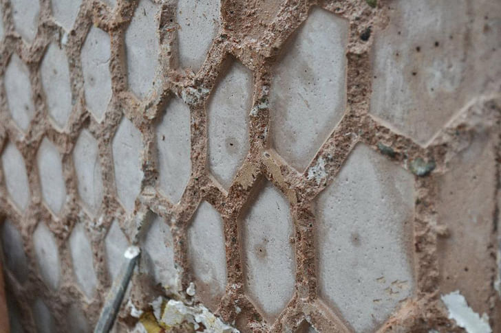 Detail of canchita wall