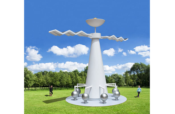 A public art sculpture designed to aid in the search for extraterrestrial life.