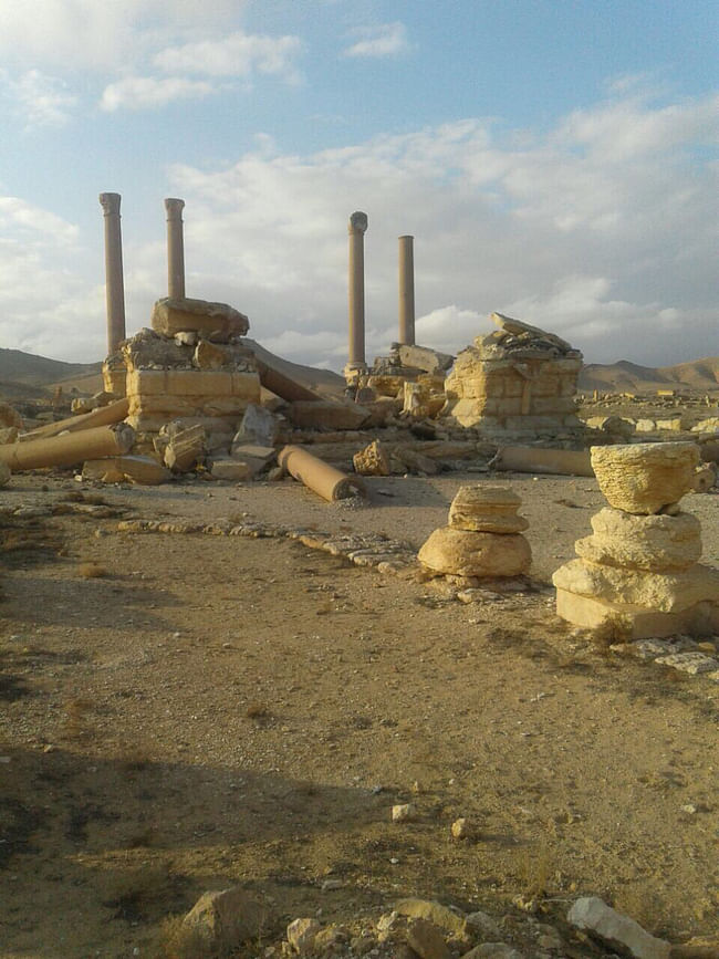 Tetrapylon, March 2, 2017. Photo via the Syrian Directorate-General of Antiquities & Museums.