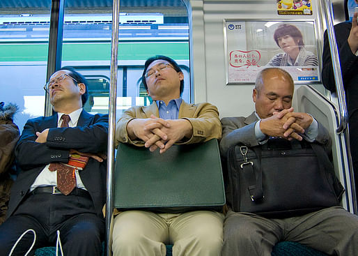 'Inemuri,' or the practice of sleeping on the job, is enshrined in workplace culture in Japan. Credit: Wikipedia