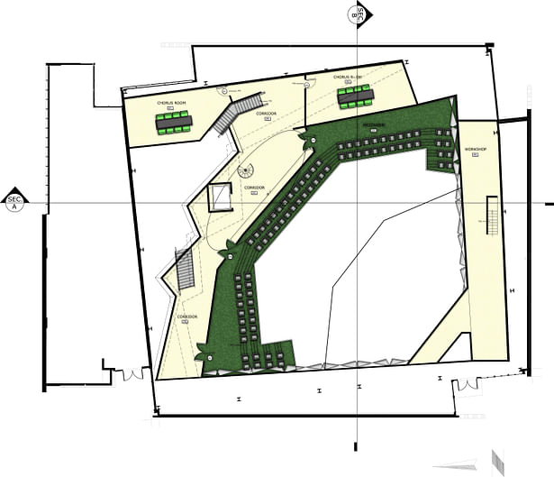 Floor Plan 2 CAD and rendered in Photoshop