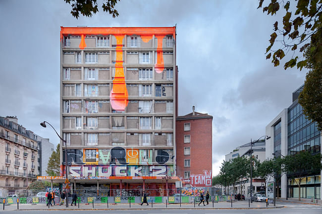 Over 100 urban artists repainted the 'Tour 13' in Paris right before its scheduled demolition in late 2013. Photo: Yohan Zerdoun