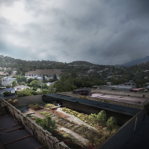 Cascades Female Factory new History and Interpretation Center by ​Snøhetta, located in Hobart, Tasmania. Rendering: ​Snøhetta. 