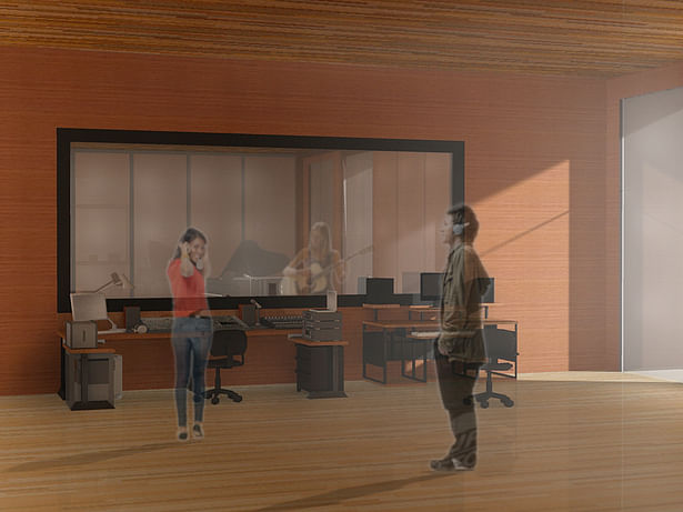 Recording Studio - Rendered in Podium and entorage added in Photoshop