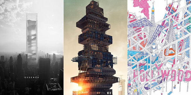 Top prize winners of the eVolo 2015 Skyscraper Competition.