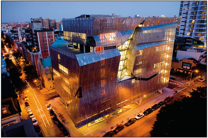 Cooper Union's 41 Cooper Square, designed by Morphosis Architects. Image courtesy of Cooper Union.
