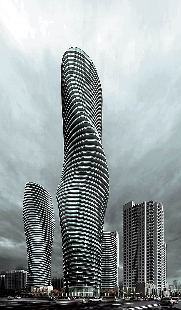  'Absolute Towers' for Mississauga, Ontario. Credit: MAD Architects