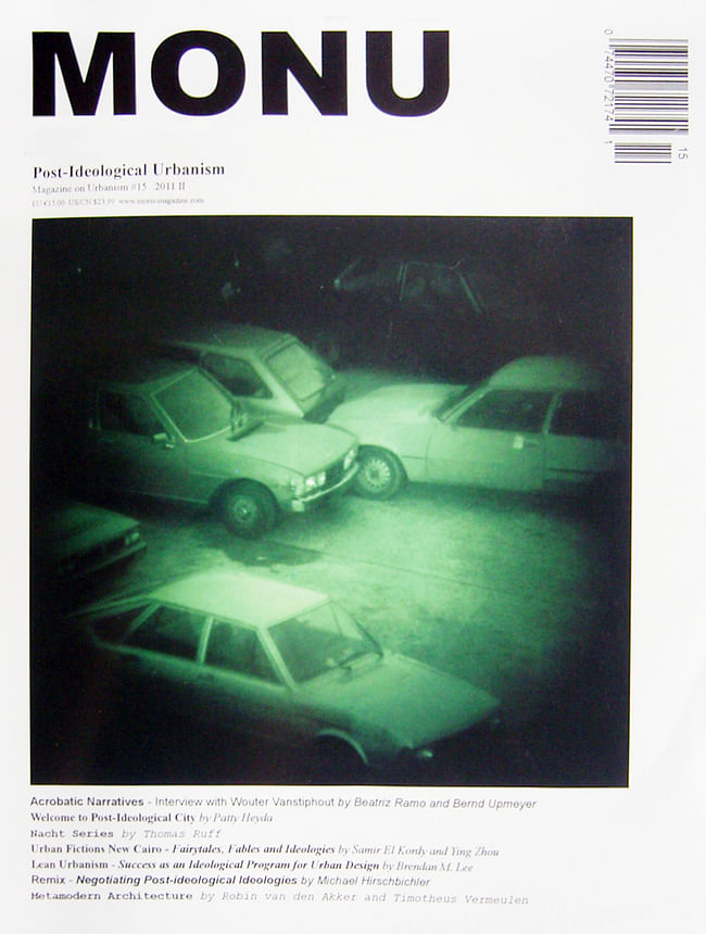 Cover Monu No. 15 2011 'Post-Ideological Urbanism' © MONU