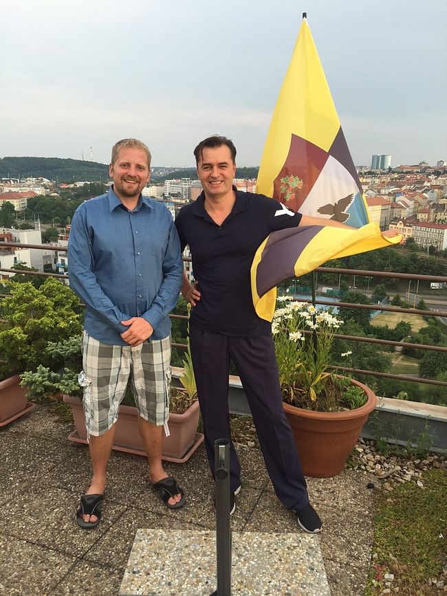 Schumacher and the President of Liberland, Vit Jedlicka. Credit: Patrik Schumacher via Facebook