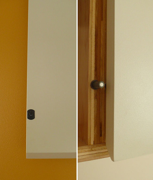 Beveled Cabinet edge and Spring