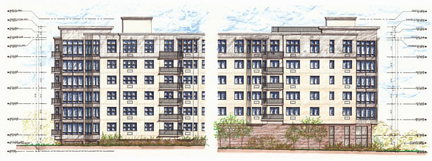 Hand Sketched Exterior Elevation