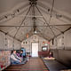 Interior of a Better Shelter prototype in Kawergosk Refugee Camp, Erbil, Iraq. (Image: Better Shelter, 2015)