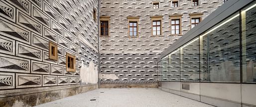 Part of the Prague National Gallery Entrance Hall by Mateo Arquitectura. Photo: Adrià Goula