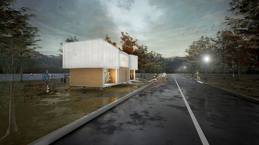 BB Green Prize Winner: THE BEACON - Flexible Biking Rest Stop Cabin Designed by Tsz Wing Wu and Wesley Fung