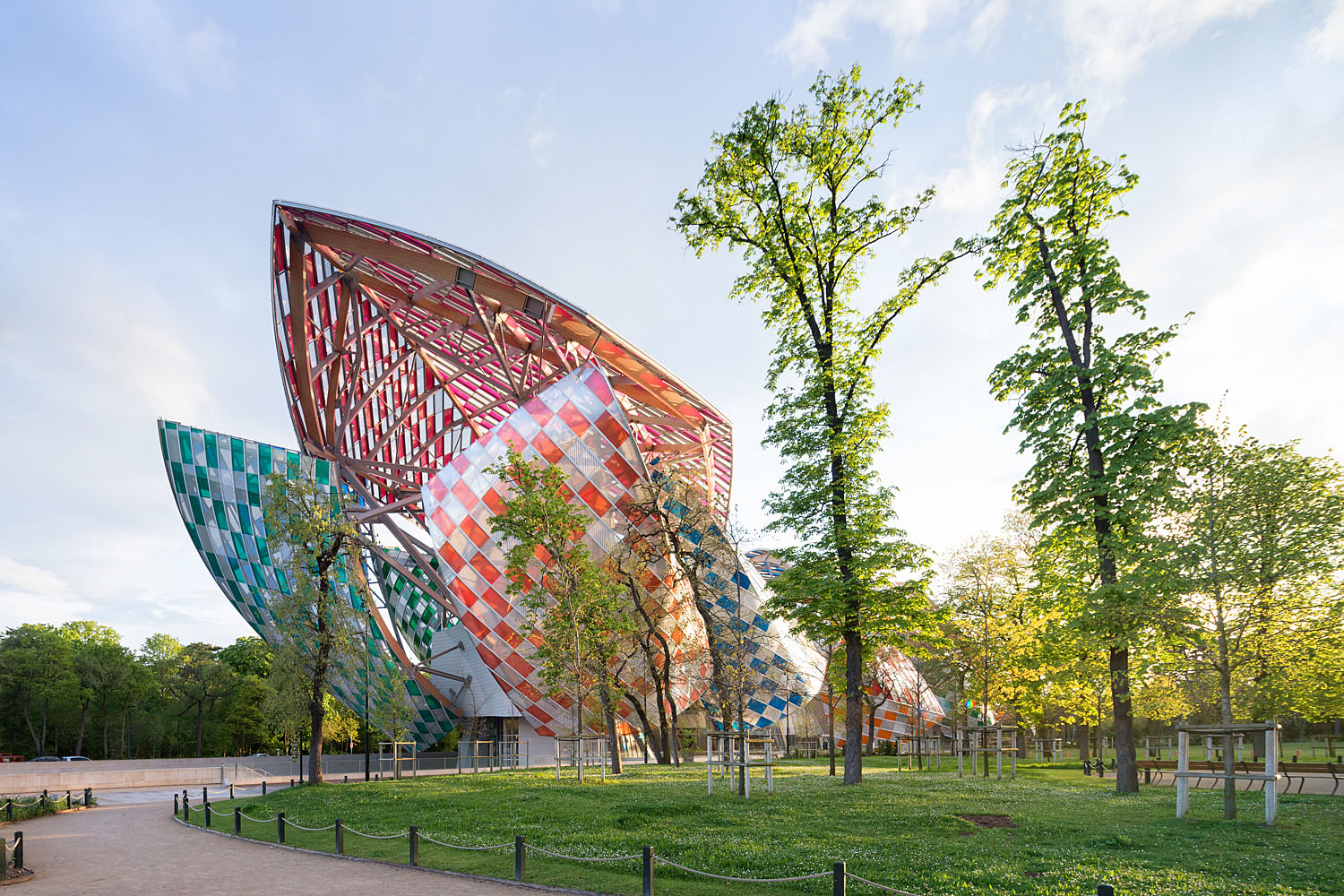 A closer look at Daniel Buren's colorful intervention at the