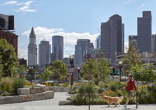 This Was Once a Pond: North Meadow on The Rose Kennedy Greenway by ASK+ and Unknown Studio Landscape Architecture & Urban Design LLC. Image: Kristian Alveo for Kebony