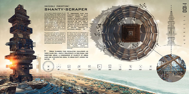 2015 2nd prize - 'Shanty-Scaper' by Suraksha Bhatla and Sharan Sundar | India