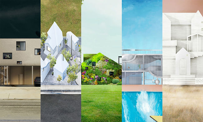 Collage of 'Five Normal Houses' by Bureau Spectacular.