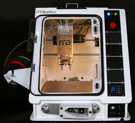 Front view of the Microfactory, described as "the world's first Machine Shop in a Box". Image from Microfactory Kickstarter 