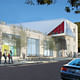 Rendering of the new UC Berkeley Art Museum and Pac ific Film Archive (BAM/PFA), designed by Diller Scofidio + Renfro. View of the Center Street façade, including main entrance. Courtesy of the Regents of University of California.