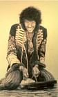 1996 - Drawing - The Guitarist Jimi Hendrix