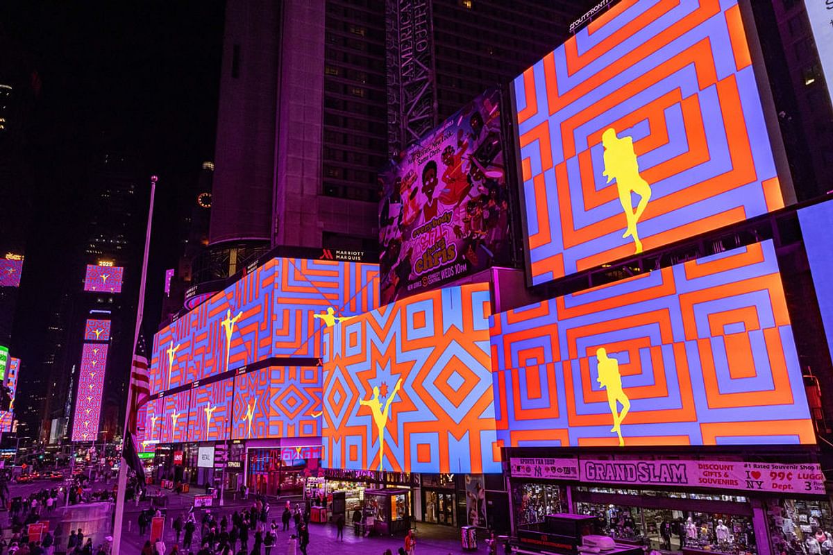 Brendan Fernandes 'Build Up the House II' lights up Times Square