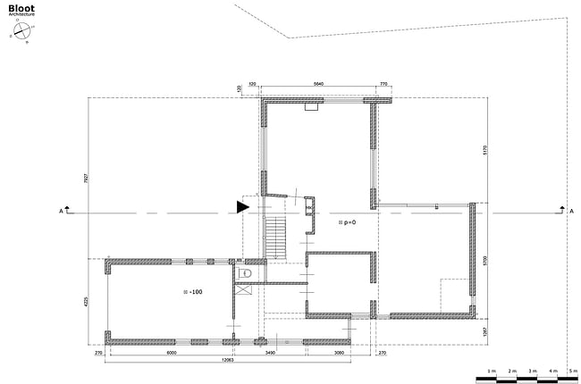 Existing Ground Floor. Image courtesy of Bloot Architecture.