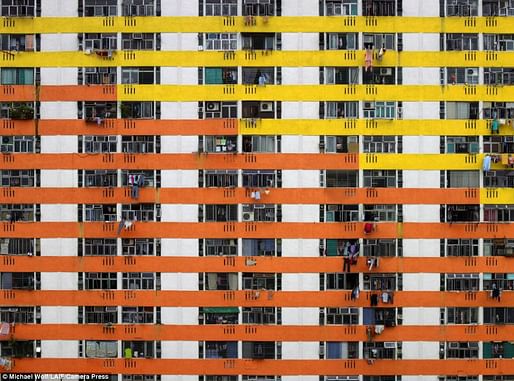 Apartments in Hong Kong. Image via dailymail.co.uk, photo © Michael Wolf/LAIF/Camera Press.