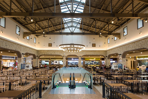 Interior food court.