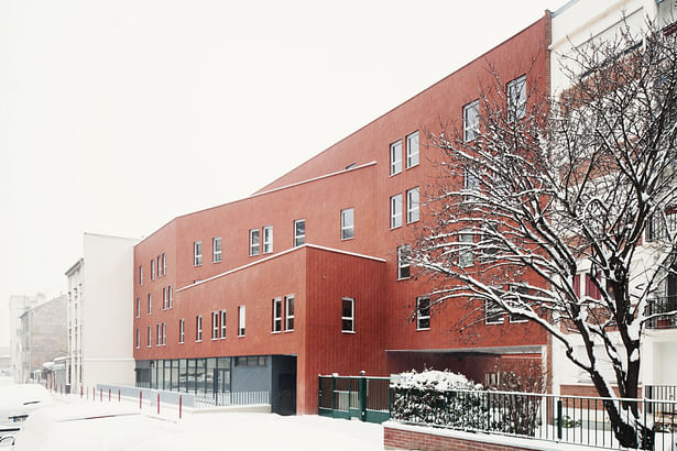 The building under the snow
